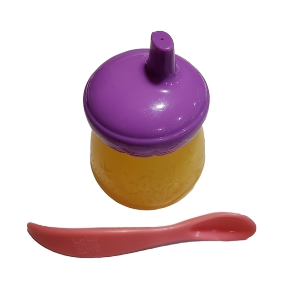 Replacement Baby Alive Orange Bottle purple twist on top pink spoon - Picture 4 of 7